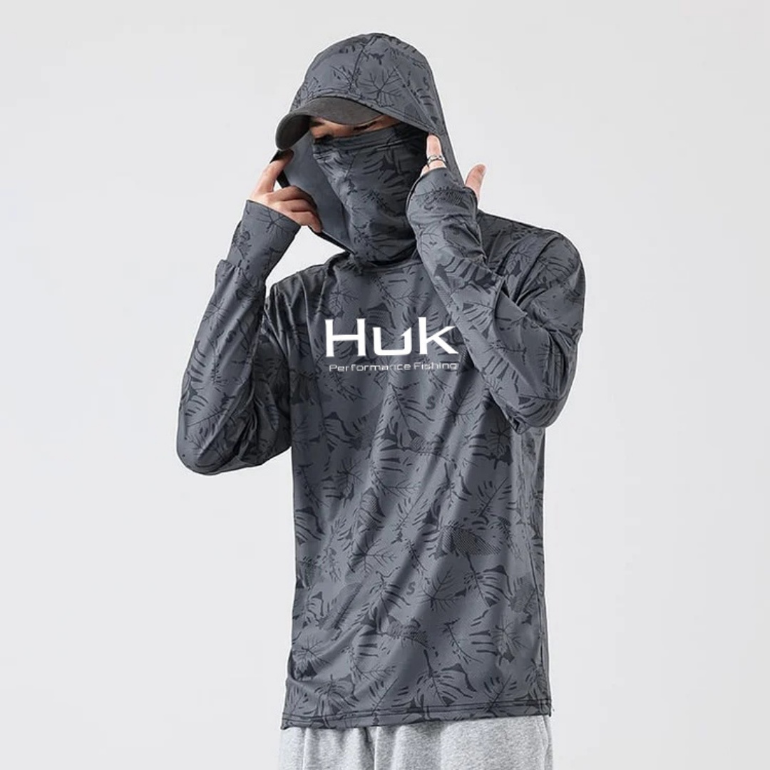 Outdoor Adventure Clothing - メンズ フィッシング フード付きスウェットシャツ フィッシング UV 保護パーカー