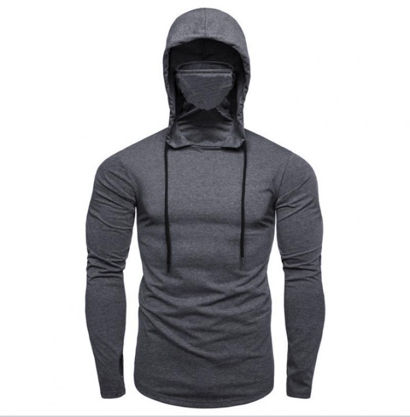 Outdoor Adventure Clothing - 2026 男性ソリッドカラーパーカー秋レジャーフィットネススウェットシャツメンズ薄いセーターフード付き長袖パーカー M-5XL