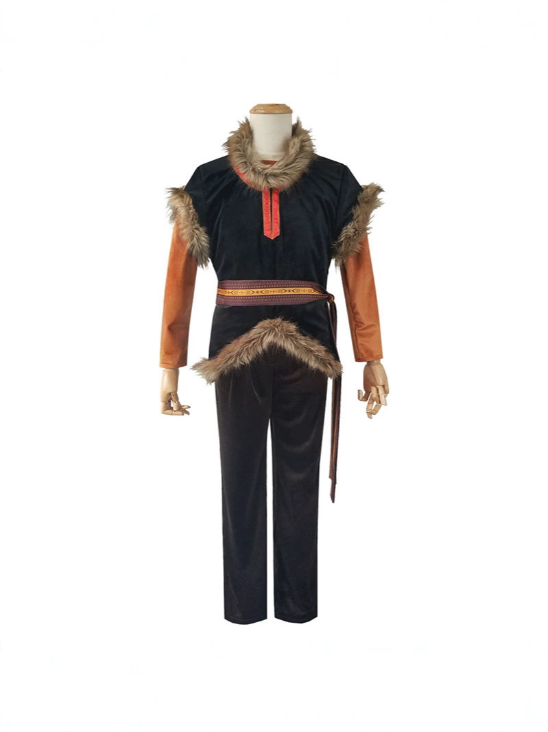 Outdoor Adventure Outfit - アナと雪の女王2 クリストフ コスプレコスチューム カーキブラウン アウトドアアドベンチャースーツ 映画キャラクター衣装