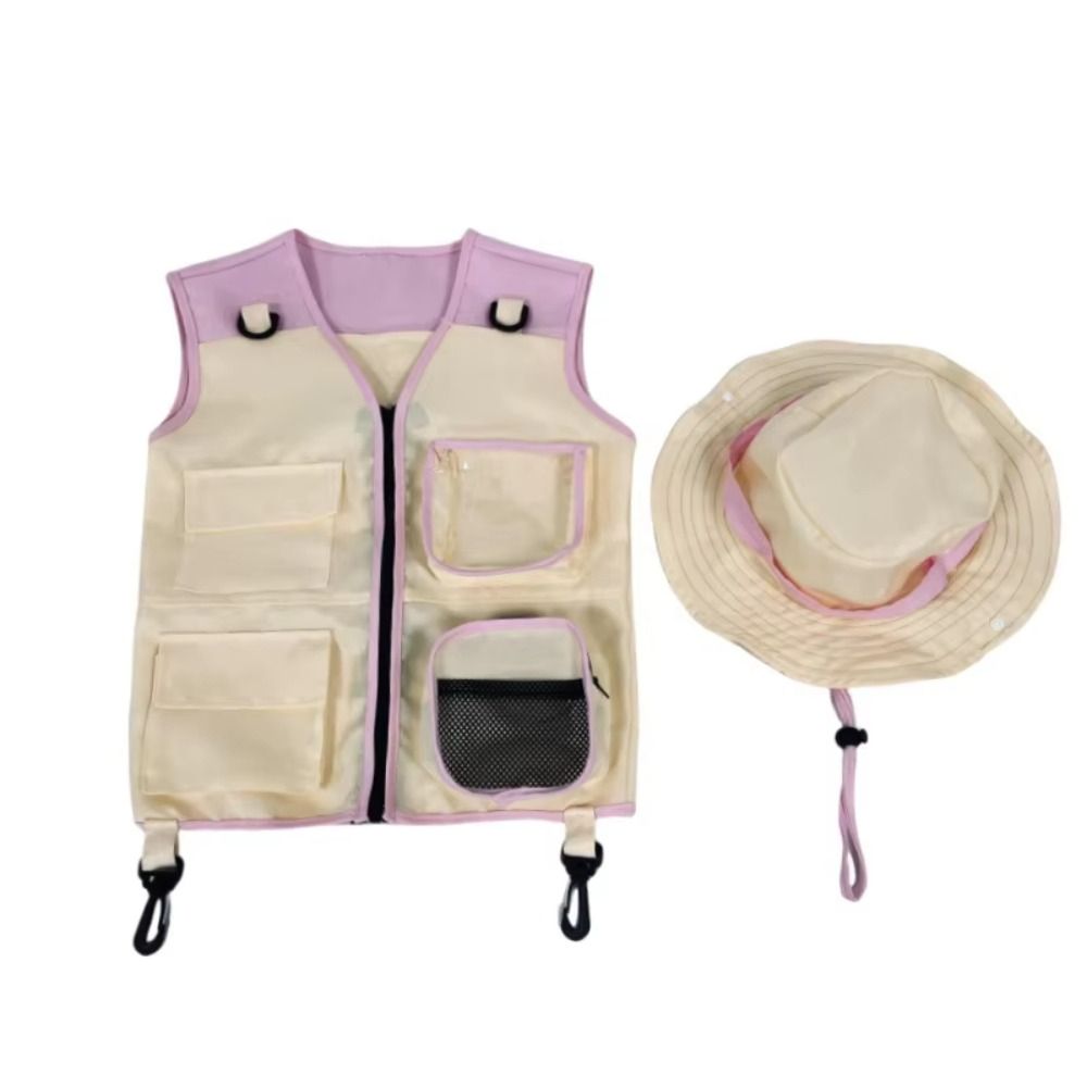 Outdoor Adventure Clothing - 夏服子供用エクスプローラーベスト帽子ツール服ファッションベストアウトドアアドベンチャーキットキャンプセットロールプレイングツール