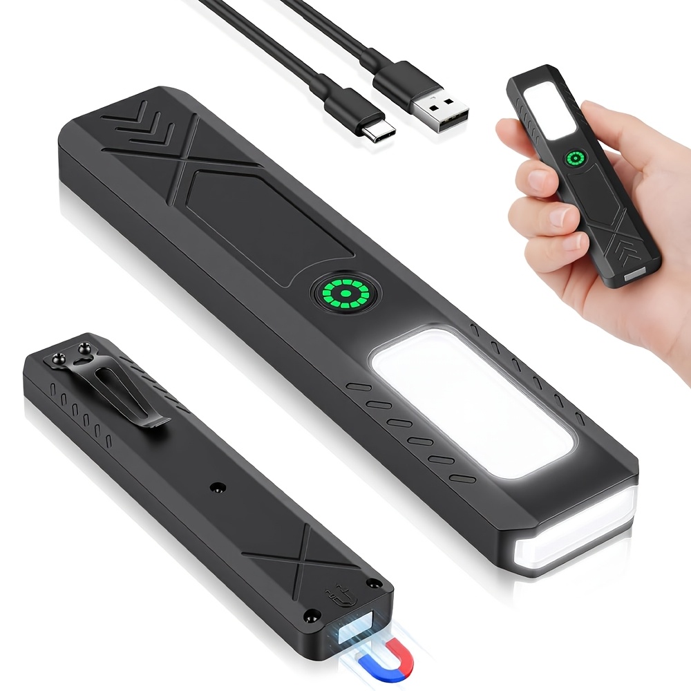 Outdoor Adventure Camp - 充電式 LED ハンドヘルド懐中電灯 600LM 強力なミニ COB