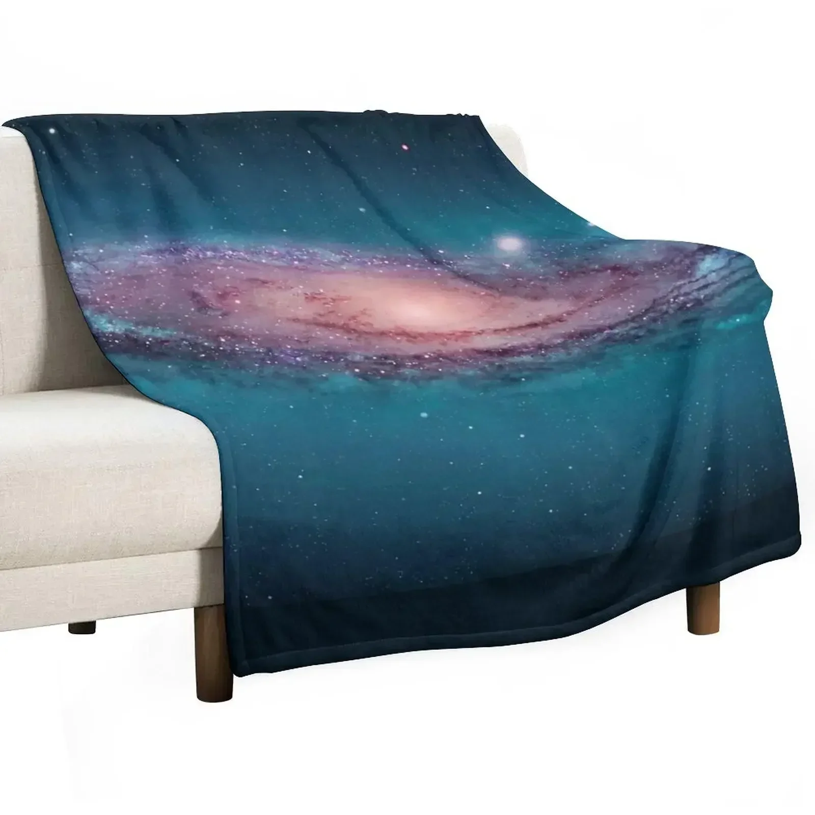 Space Blanket Heavy - アンドロメダ銀河、宇宙、天体物理学、天文学、スローウォーマー、寝袋、キャンプ用、重い寝心地、ビーチブランケット