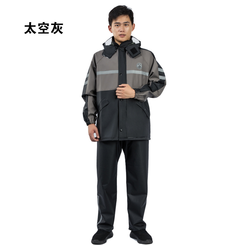 Outdoor Adventure Outfit - 分割式レインスーツ 防水レインコートパンツセット 反射材付き バイク乗車 旅行 アウトドアアドベンチャー用