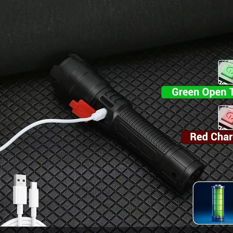 高強力パワー LED 懐中電灯 2000LM 戦術トーチ デ - Outdoor Adventure Camp のレビューと価格