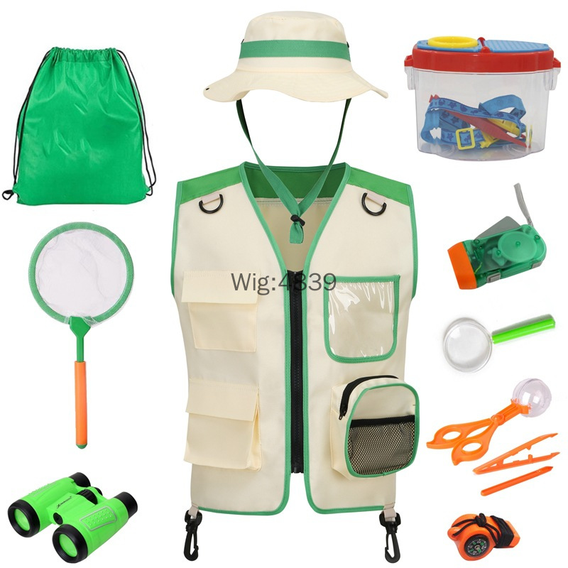 屋外キッズアドベンチャースーツコスチュームキャンプベスト帽子 - Outdoor Adventure Movies For Kids のレビューと価格