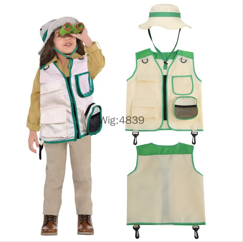 屋外キッズアドベンチャースーツコスチュームキャンプベスト帽子 - Outdoor Adventure Movies For Kids のレビューと価格