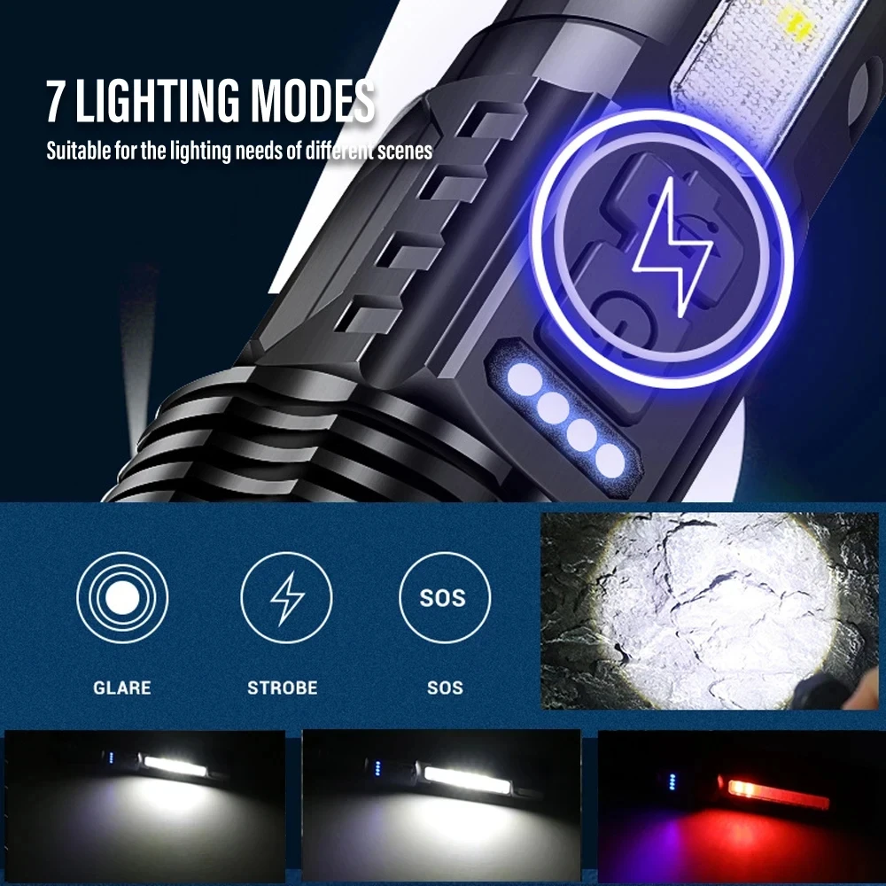 強力な XHP50 LED 懐中電灯防水 18650 トーチ - Outdoor Adventure Camp のレビューと価格