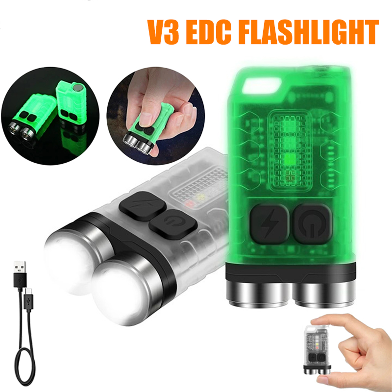 V3 EDC 懐中電灯ミニキーホルダー 900LM 超高輝度 - Outdoor Adventure Camp のレビューと価格