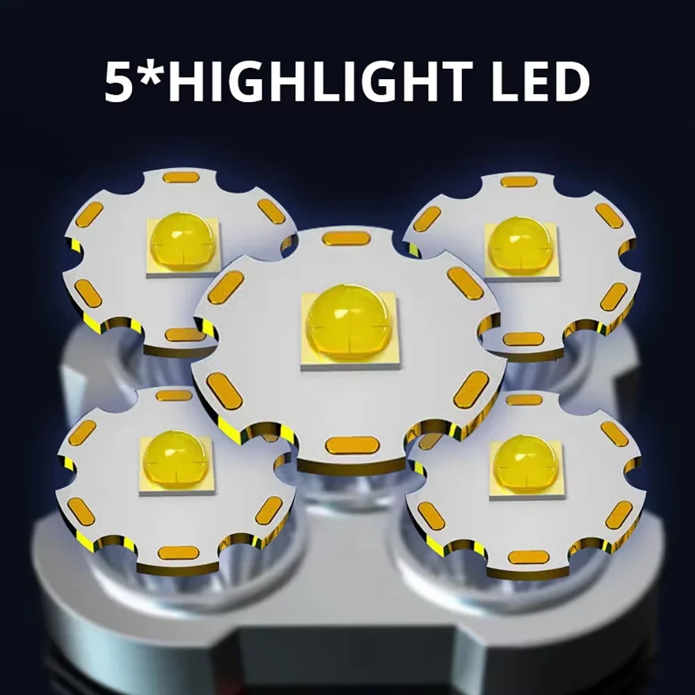 5 LED ハイパワー LED 懐中電灯 充電式キャンプ用ス - Outdoor Adventure Camp のレビューと価格