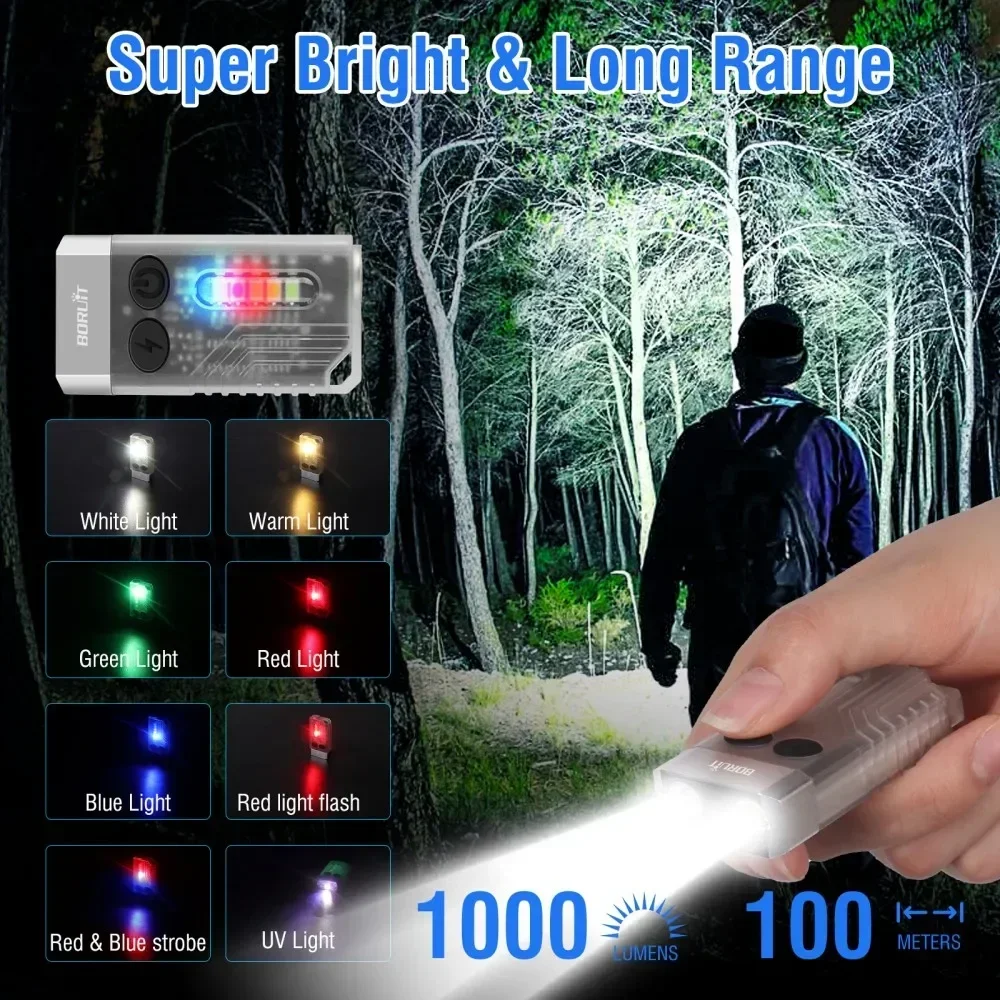 BORUiT V10 キーホルダー UV LED EDC 蛍 - Outdoor Adventure Camp のレビューと価格