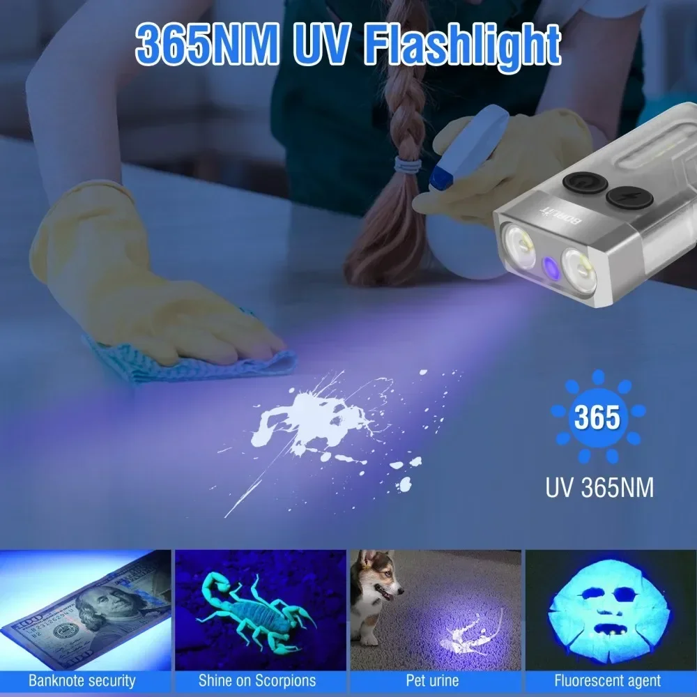 BORUiT V10 キーホルダー UV LED EDC 蛍 - Outdoor Adventure Camp のレビューと価格