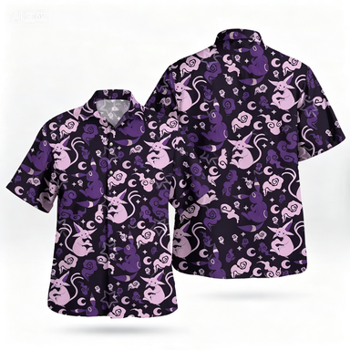 2026 夏バンダイミミッキュ紫柄アロハシャツ夏のファッショ - Outdoor Adventure Clothing のレビューと価格