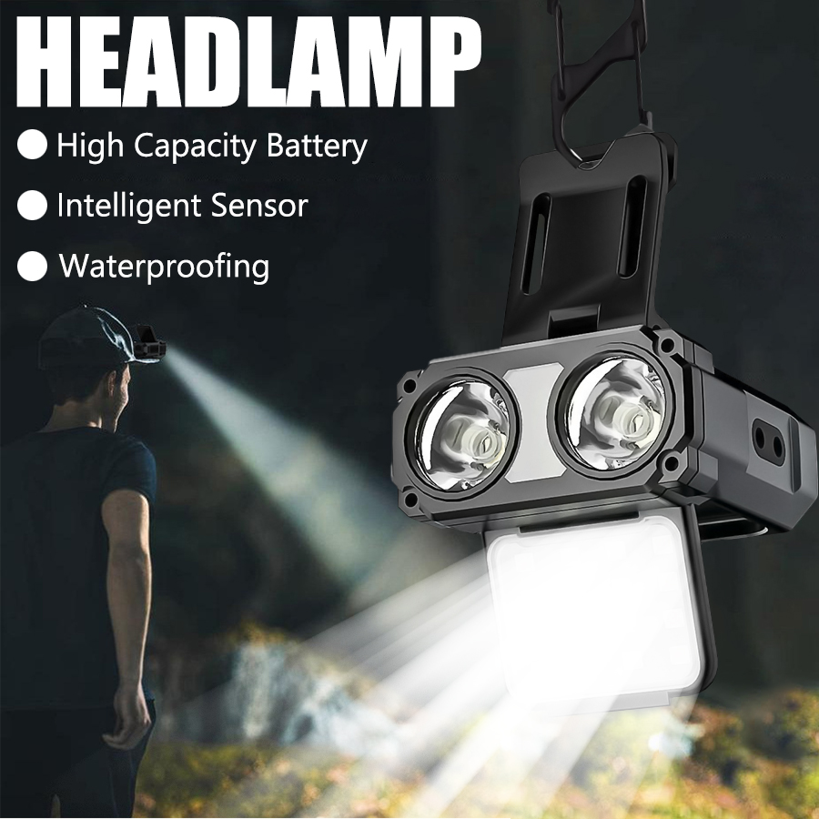 センサー COB LED ヘッドランプ キャップ クリップ  - Outdoor Adventure Camp のレビューと価格