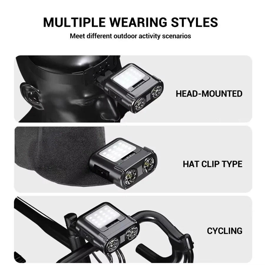 センサー COB LED ヘッドランプ キャップ クリップ  - Outdoor Adventure Camp のレビューと価格