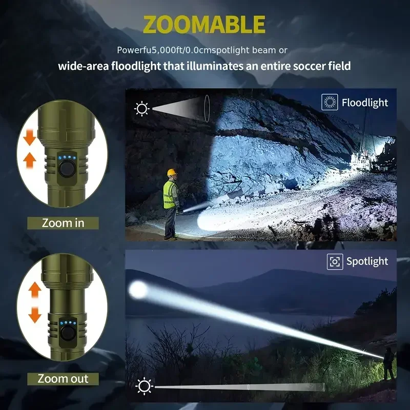超強力懐中電灯集中点火懐中電灯防水軍事戦術ランプ屋外キャンプ - Outdoor Adventure Camp のレビューと価格