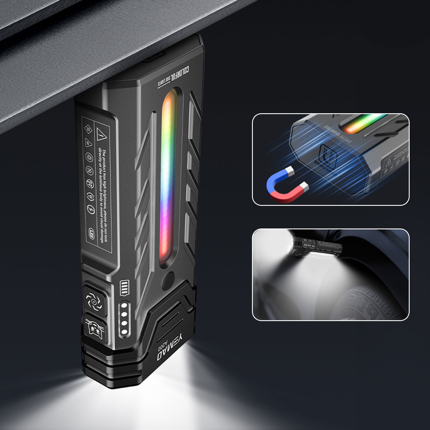 5200LM革新的な多機能ポータブルRGB LED懐中電灯、 - Outdoor Adventure Hiking のレビューと価格