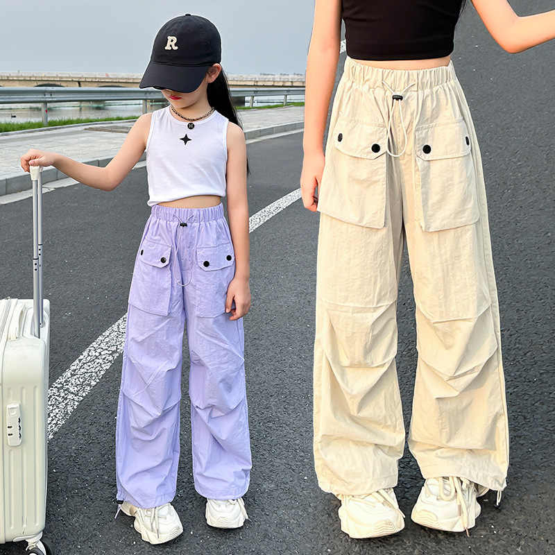 女の子用軽量防蚊カーゴパンツ、通気性のある生地、夏のアウトド - Outdoor Adventure Outfit のレビューと価格